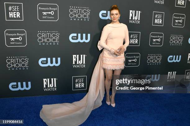 Kennedy McMann attends the 25th Annual Critics' Choice Awards held at Barker Hangar on January 12, 2020 in Santa Monica, California.