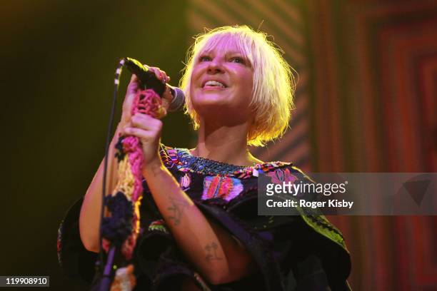 Sia performs onstage at Webster Hall on July 26, 2011 in New York City.