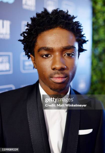 Caleb McLaughlin attends the 25th Annual Critics' Choice Awards at Barker Hangar on January 12, 2020 in Santa Monica, California.