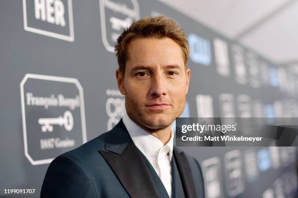 Justin Hartley attends the 25th Annual Critics' Choice Awards at Barker Hangar on January 12, 2020 in Santa Monica, California.