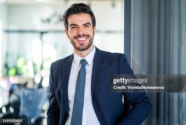 portrait of successful businessman. - real estate agent male stock pictures, royalty-free photos & images