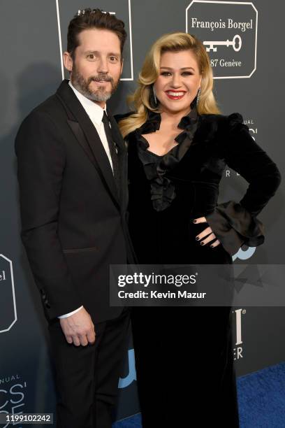 Brandon Blackstock and Kelly Clarkson attend the 25th Annual Critics' Choice Awards at Barker Hangar on January 12, 2020 in Santa Monica, California.