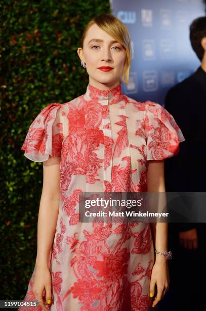 Saoirse Ronan attends the 25th Annual Critics' Choice Awards at Barker Hangar on January 12, 2020 in Santa Monica, California.