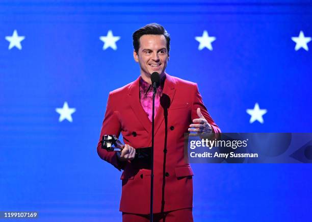 Andrew Scott accepts the Best Supporting Actor in a Comedy Series award for 'Fleabag' onstage during the 25th Annual Critics' Choice Awards at Barker...