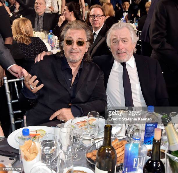 Al Pacino and Robert De Niro attend the 25th Annual Critics' Choice Awards at Barker Hangar on January 12, 2020 in Santa Monica, California.