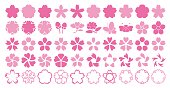 Cherry blossom silhouette material set