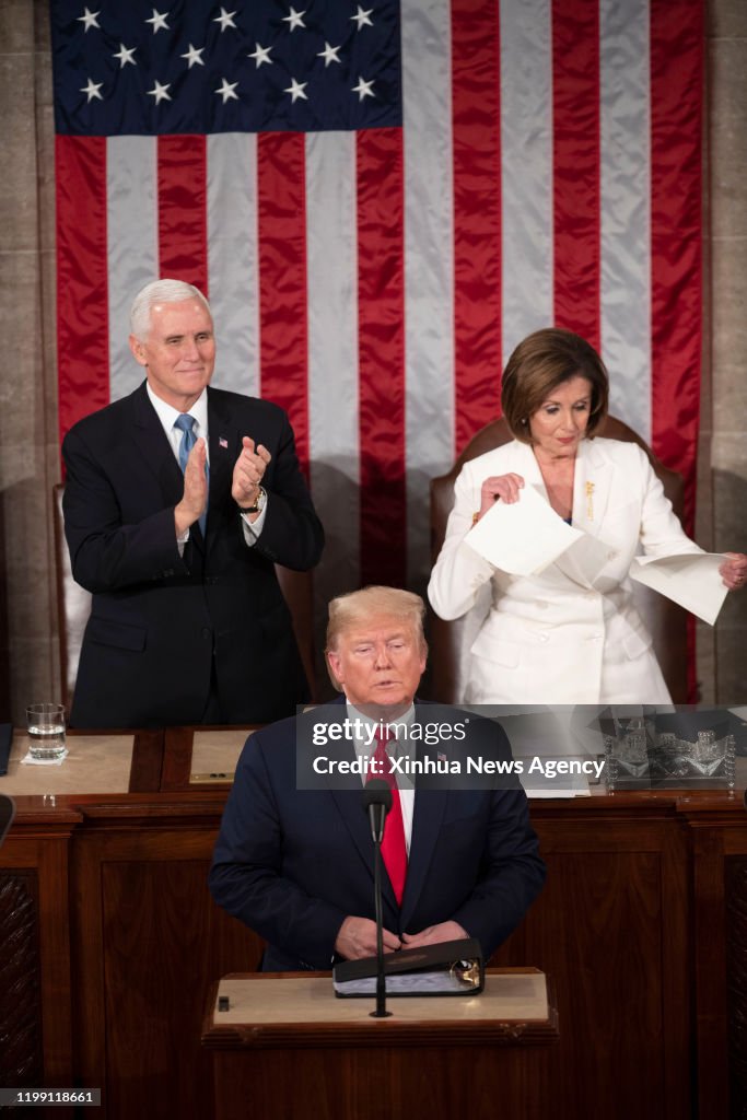 U.S.-WASHINGTON D.C.-TRUMP-STATE OF THE UNION-PELOSI