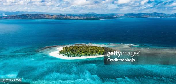 tropical island - aerial single object stock pictures, royalty-free photos & images