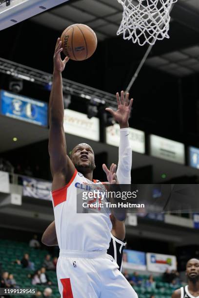 Tyler Roberson of the Agua Caliente Clippers shoots the ball during the second quarter against the Texas Legends on February 06, 2020 at Comerica...