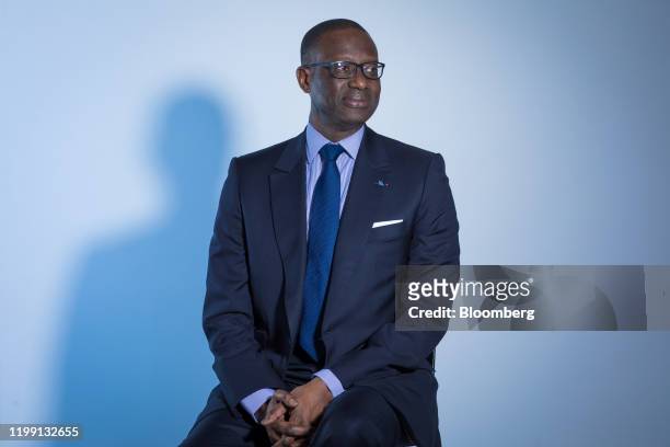 Tidjane Thiam, chief executive officer of Credit Suisse Group AG, poses for a photograph following a Bloomberg Television interview in London, U.K.,...