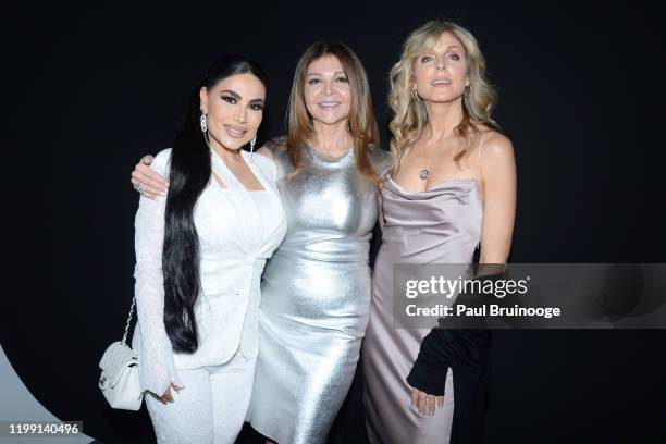 Aryana Sayeed, Sonia Nassery Cole and Marla Maples attend New York Premiere Of "I Am You" at Pier 59 Studios on February 6, 2020 in New York City.