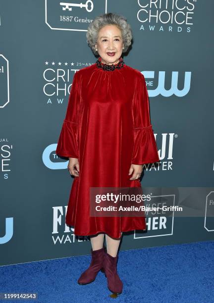 Zhao Shuzhen attends the 25th Annual Critics' Choice Awards at Barker Hangar on January 12, 2020 in Santa Monica, California.