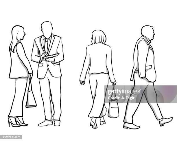 doing business anywhere - hands in pockets stock illustrations