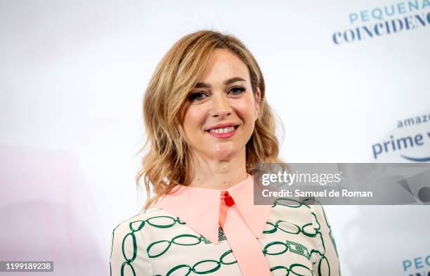 Spanish actress Marta Hazas attends "Pequeñas Coincidencias" Amazon Prime Video - Madrid Photocall on January 13, 2020 in Madrid, Spain.