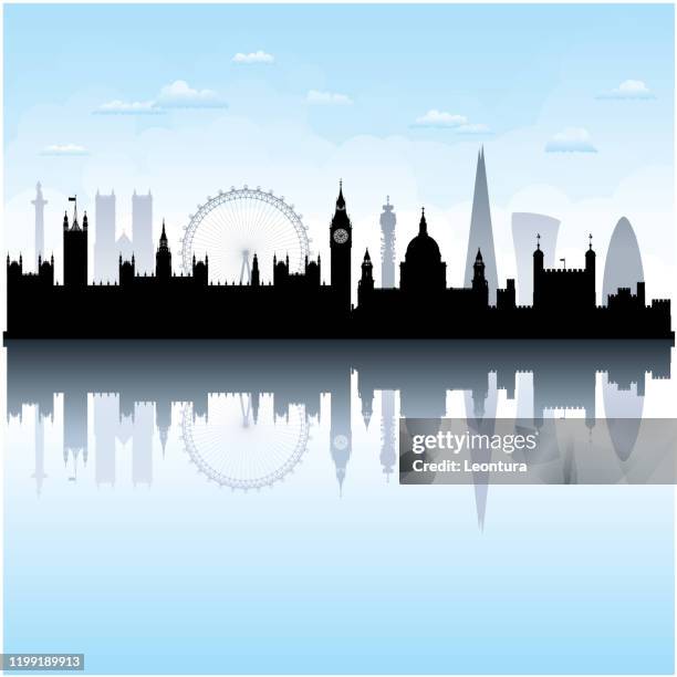 london (alle gebäude sind vollständig und beweglich) - central london stock-grafiken, -clipart, -cartoons und -symbole