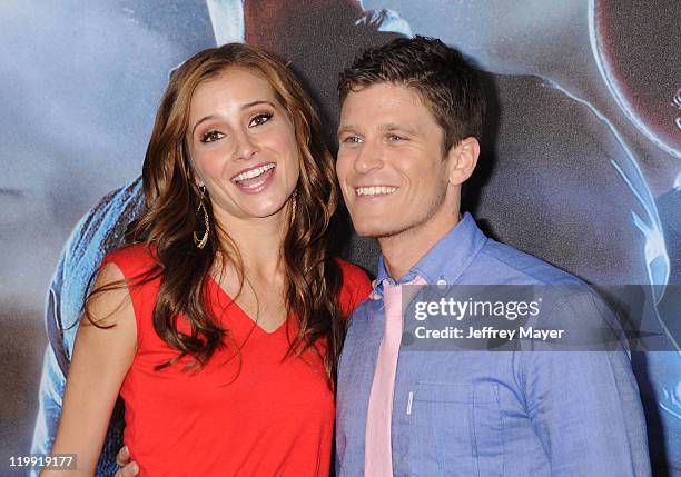 Candace Bailey and Kevin Pereira arrive at the "Cowboys & Aliens" World Premiere at San Diego Civic Theatre on July 23, 2011 in San Diego, California.