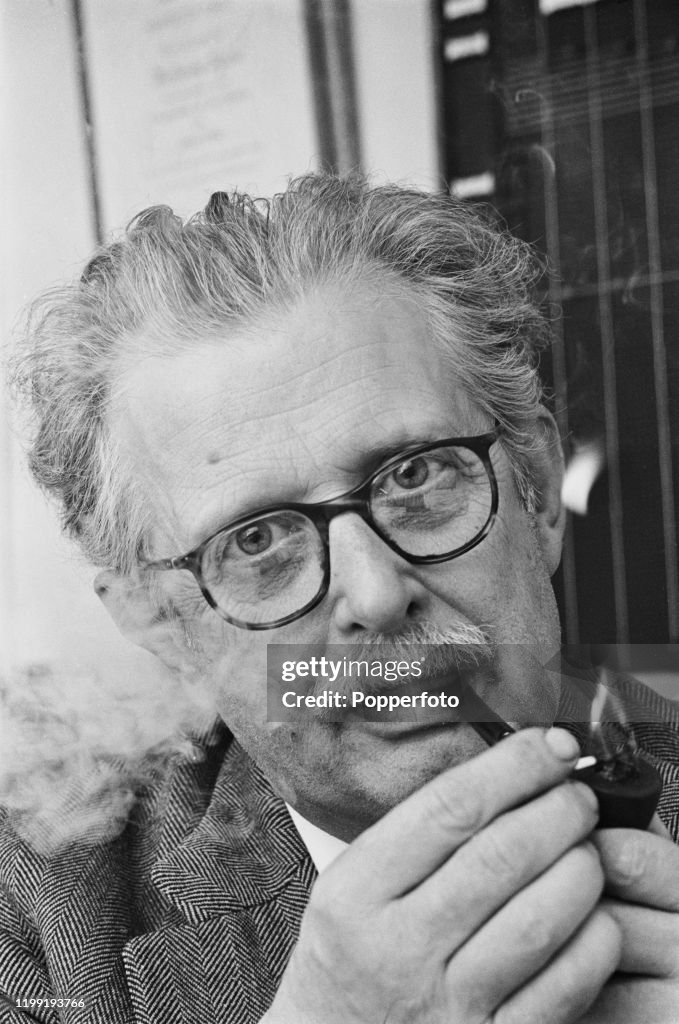English television presenter and writer Jack Hargreaves lighting a... News Photo Getty Images