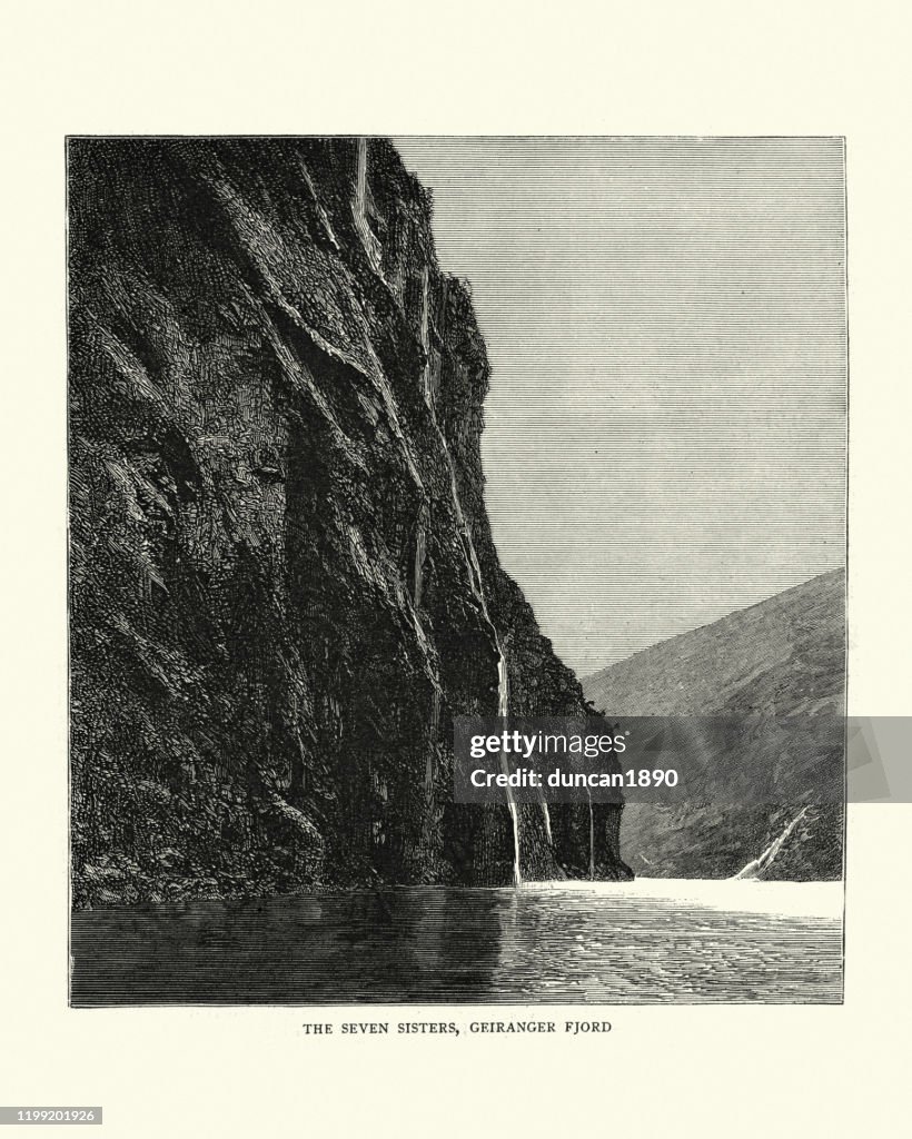 The Seven Sisiters, Geiranger Fjord, Norway, 19th Century