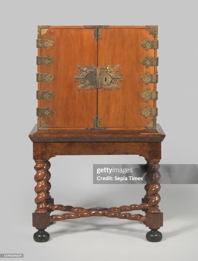 Cupboard of Indonesian wood on base