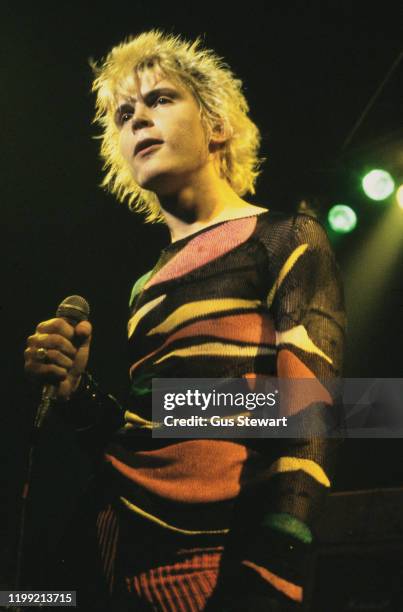 English musician, singer, songwriter, and actor Billy Idol of punk rock band Generation X, UK, circa 1977.