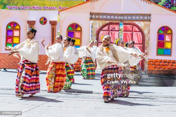 Participants in the Dinagyang Festival in Iloilo Philippines.