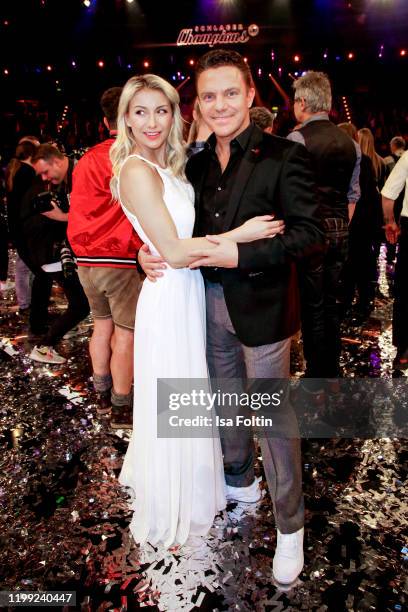 German singer Stefan Mross and his girlfriend singer Anna-Carina Woitschack during the television show "Schlagerchampions - Das grosse Fest der...