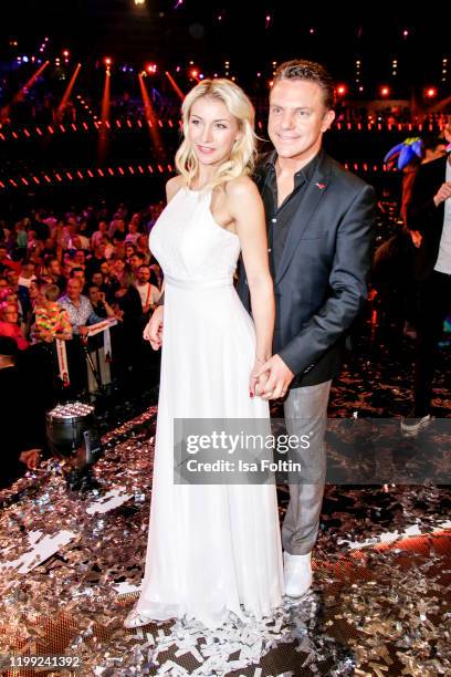 German singer Stefan Mross and his girlfriend singer Anna-Carina Woitschack during the television show "Schlagerchampions - Das grosse Fest der...