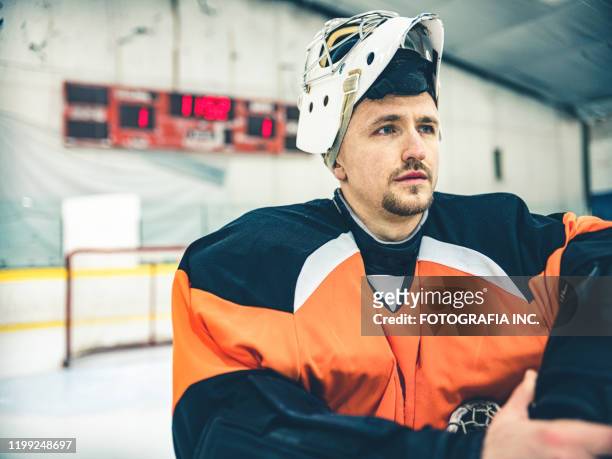 pro hockey goalie - hockey helmet stock pictures, royalty-free photos & images