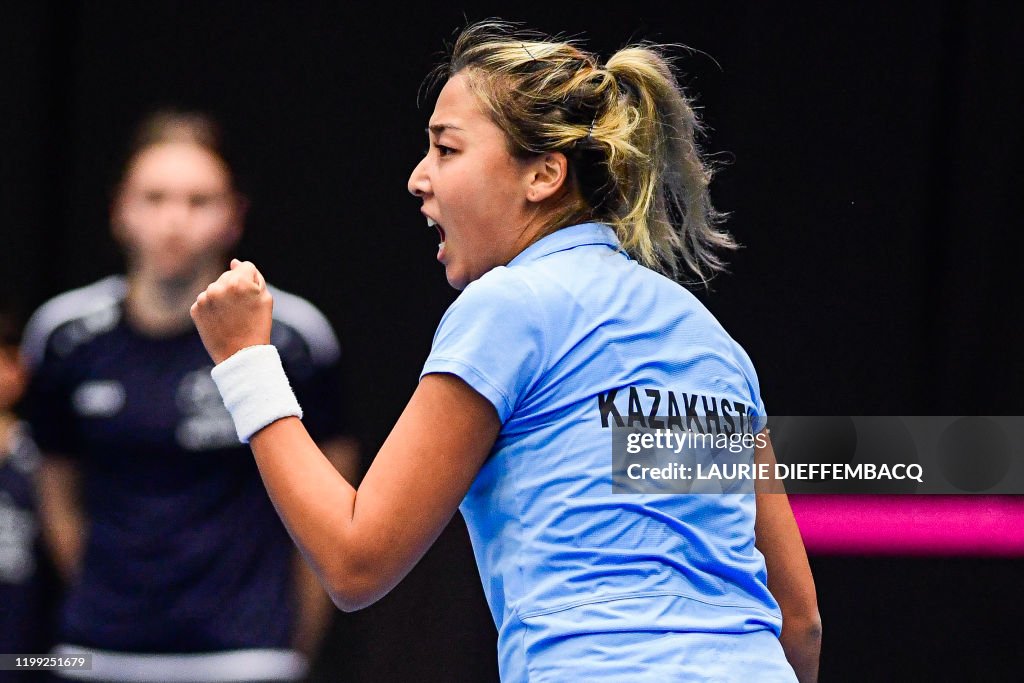TENNIS FED CUP BELGIUM VS KAZACHSTAN GAME 1