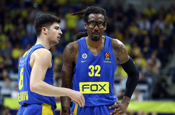 Amare Stoudemire, #32 of Maccabi Fox Tel Aviv in action during the 2019/2020 Turkish Airlines EuroLeague Regular Season Round 24 match between...