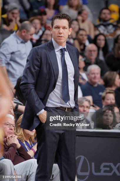 Head coach Luke Walton of the Sacramento Kings coaches against the Los Angeles Lakers on February 1, 2020 at Golden 1 Center in Sacramento,...