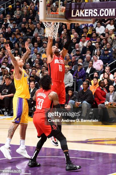 Thabo Sefolosha of the Houston Rockets shoots the ball against the Los Angeles Lakers on February 6, 2020 at STAPLES Center in Los Angeles,...