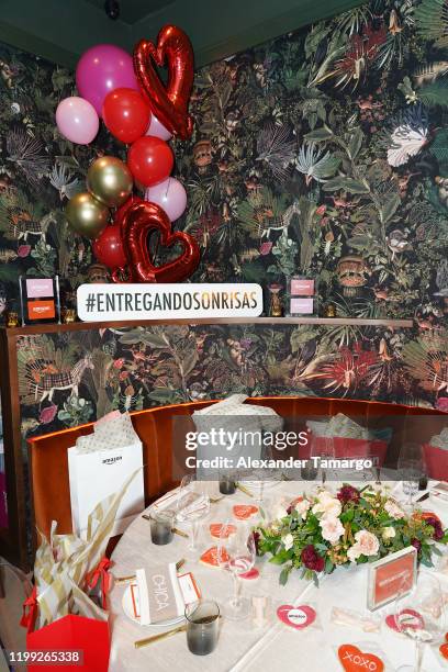 General view during Amazon Celebra El Dia De San Valentin event at Chispa restaurant on February 7, 2020 in Miami, Florida.