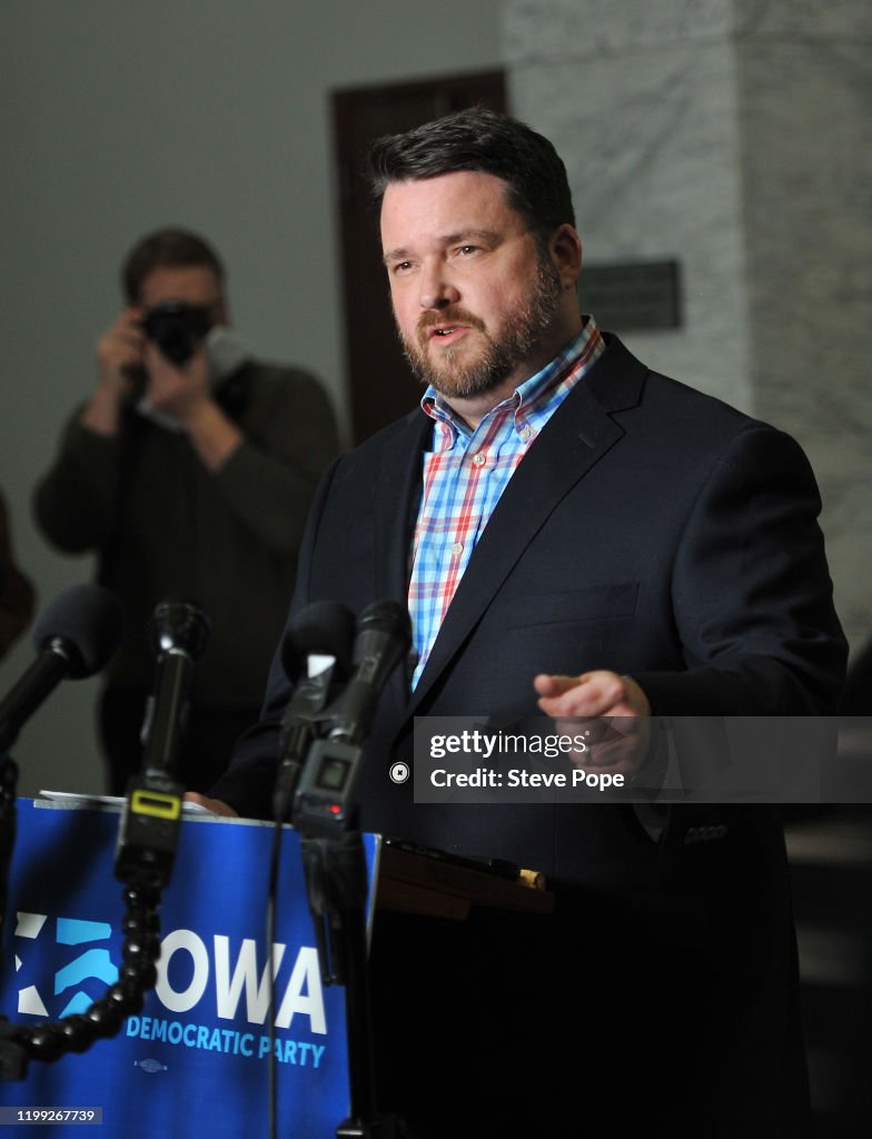 Iowa Democratic Party Chair Troy Price Holds News Conference Updating On Iowa Caucus Results