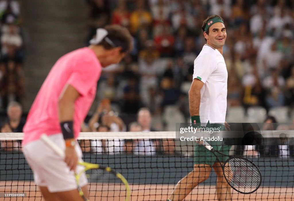 Roger Federer and Rafael Nadal in charity exhibition in Cape Town