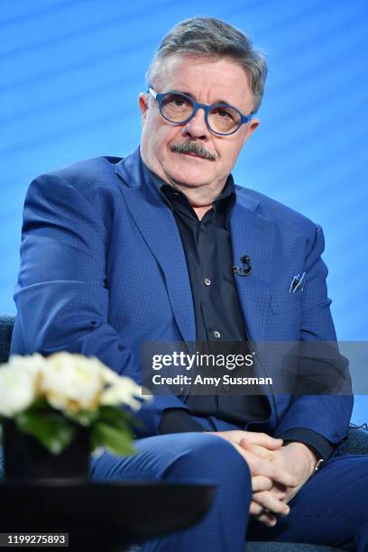 Nathan Lane of "Penny Dreadful: City of Angels" speak during the Showtime segment of the 2020 Winter TCA Press Tour at The Langham Huntington,...