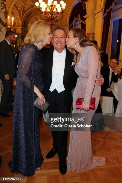 Roland Kaiser and his wife Frau Silvia Keiler and their daughter Annalena Kaiser during the 15th Semper Opera Ball 2020 at Semperoper on February 7,...