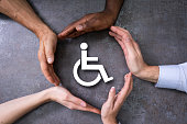 Hands Protecting Disabled Handicap Icon