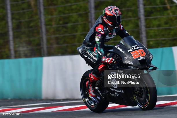 Fabio Quantaraaro of France And Petronas Yamaha SRT during day two MotoGP Official Test Sepang 2020 at Sepang International Circuit on February 7 ,...