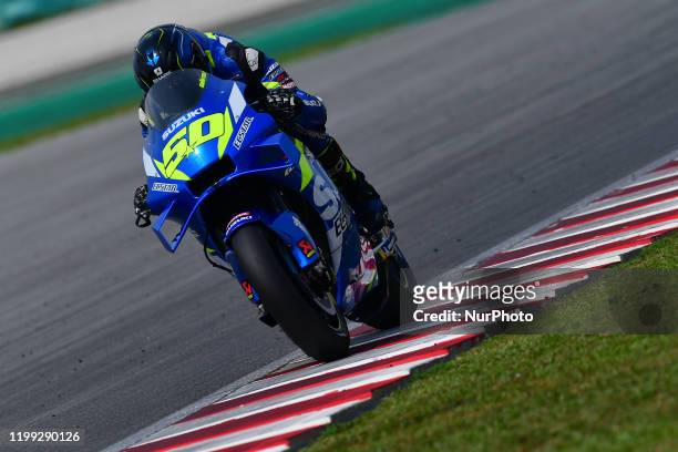 Sylvain Guintoli of France And Suzuki Test Team during day two MotoGP Official Test Sepang 2020 at Sepang International Circuit on February 7 , 2020...