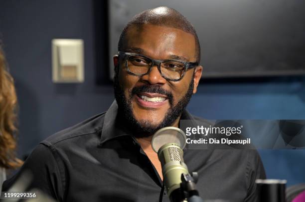 Tyler Perry visits SiriusXM Studios on January 13, 2020 in New York City.