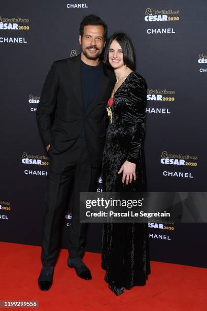 Laurent Lafitte and Jennifer Decker attend the ""Cesar - Revelations 2020" Photocall at Petit Palais on January 13, 2020 in Paris, France.