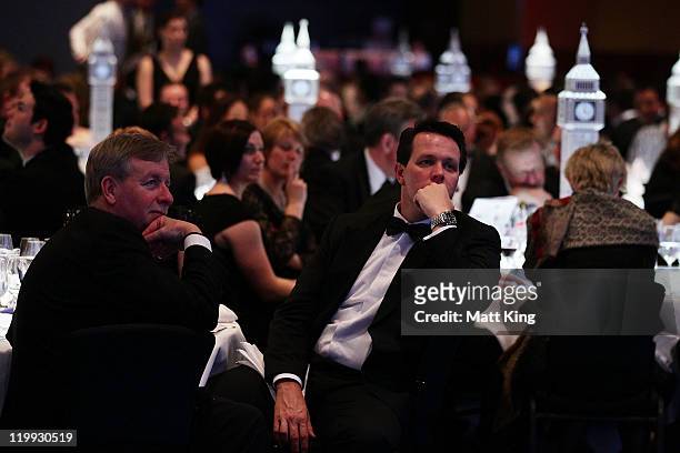 Kieren Perkins attends the Australian Olympic Committee Black Tie Dinner at the Sydney Convention & Exhibition Centre on July 27, 2011 in Sydney,...