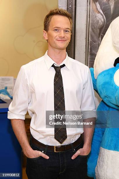 Actor Neil Patrick Harris visits the Build-A-Bear Workshop on July 27, 2011 in New York City.