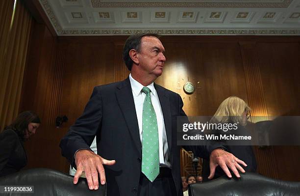 Michael Duke, president and CEO of Wal-Mart Stores Inc., arrives for testimony before the Senate Finance Committee July 27, 2011 in Washington, DC....