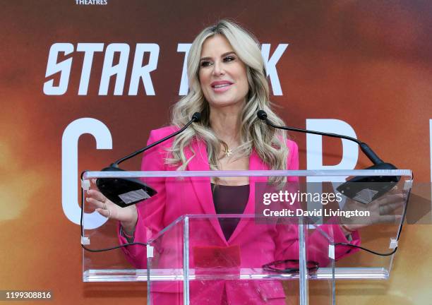 Ellen K attends Sir Patrick Stewart placing his handprints and footprints In cement at TCL Chinese Theatre IMAX on January 13, 2020 in Hollywood,...