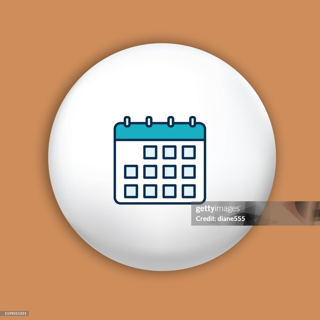 Webpage User Interface Icon In Thin Line Style - Calendar