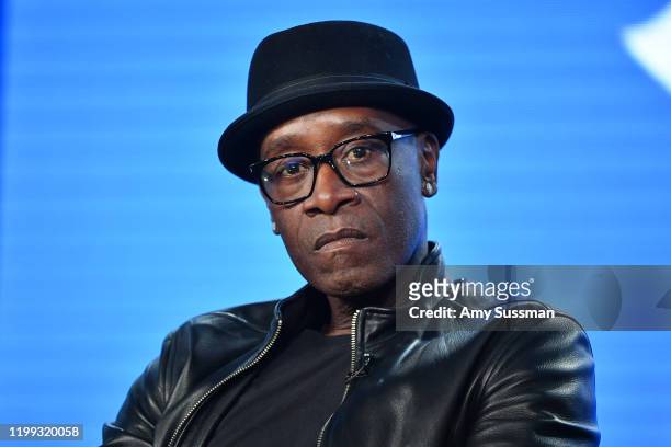 Don Cheadle of "Black Monday" speaks during the Showtime segment of the 2020 Winter TCA Press Tour at The Langham Huntington, Pasadena on January 13,...