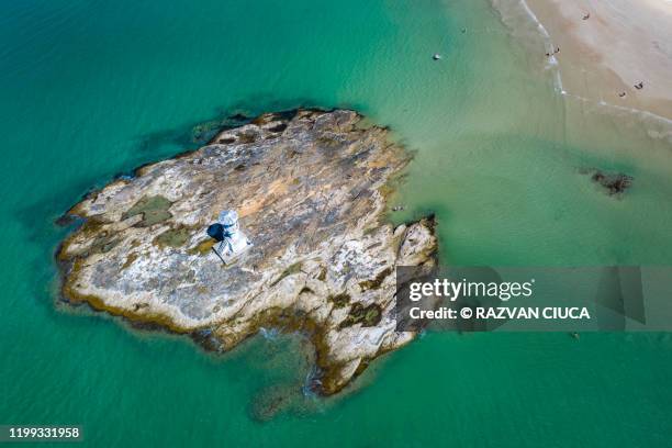 lighthouse - drone shot - khao lak stock pictures, royalty-free photos & images