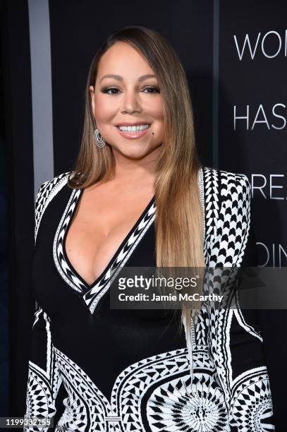 Mariah Carey attends the premiere of Tyler Perry's "A Fall From Grace" at Metrograph on January 13, 2020 in New York City.